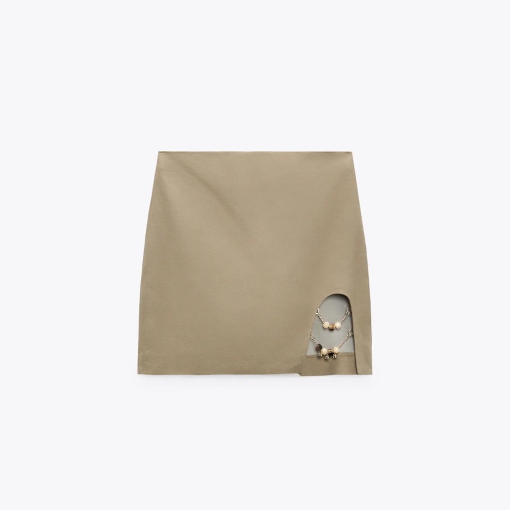 ZARA LINEN MINI SKIRT NWT